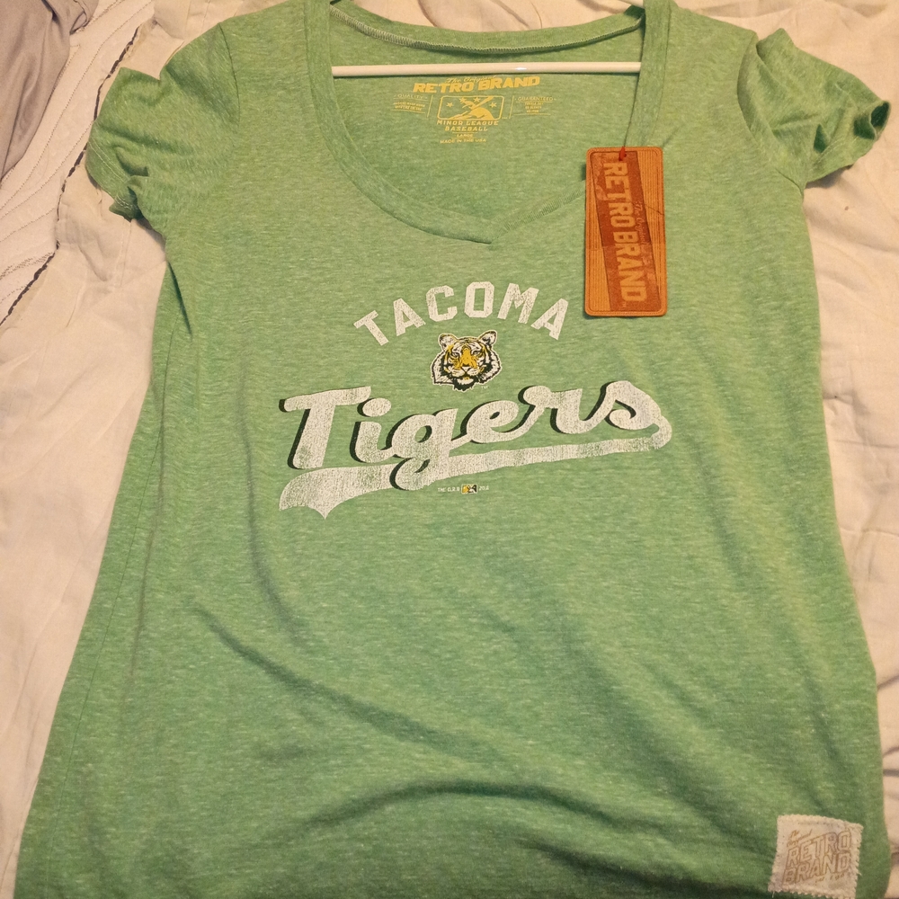 Tacoma Tigers Women's Green Scoop Neck Tee